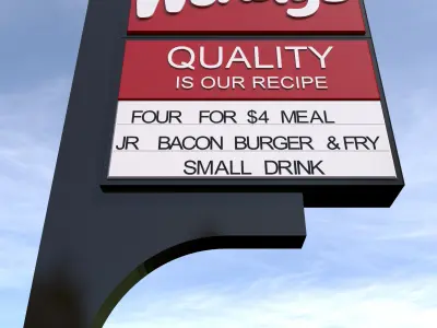 Fast Food Restaurant Collection 3D model