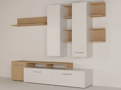AlphaB2B Astin Tv Unit Free low-poly 3D model