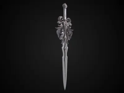 Stylized Elf Sword - Thornweaver - Game Ready 3D model