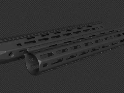 AR-15 KAC URX4 145Inch M-LOK Handguard Low-poly 3D model