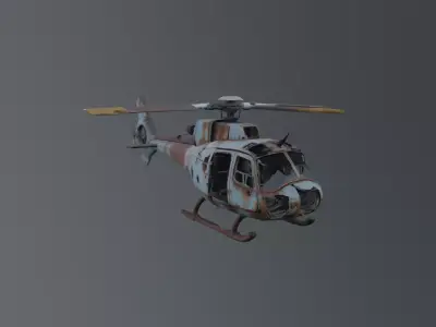 abandoned helicopter 3D model