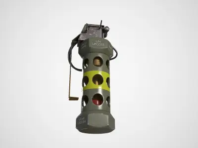 Stun Grenade green Low-poly 3D model