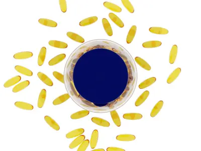 Transparent Jar Of Fish Oil 3D model