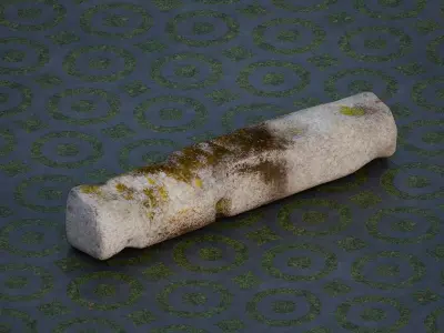 Stone Bench Low-poly 3D model buy