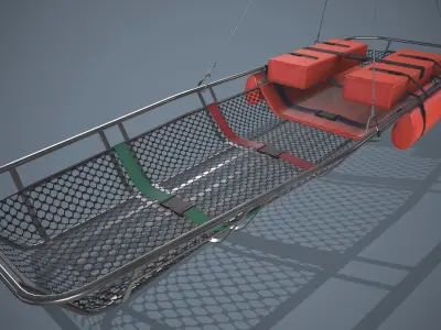 Helicopter Rescue Litter Low-poly 3D model