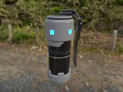 Scifi Grenade Low-poly 3D model