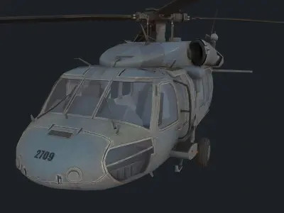 UH-60 Black Hawk Low-poly 3D model