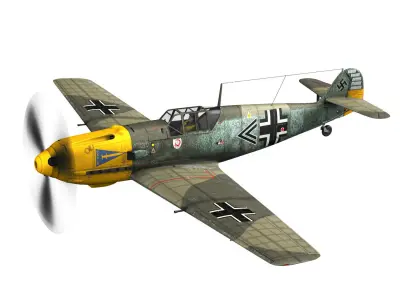 Messerschmitt - BF-109 E - JG2 3D model