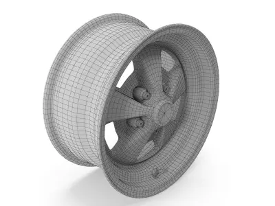 Legendary Wheel Co Flat 5 Alloy Wheel Charcoal Machined Low-poly 3D model