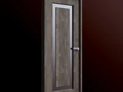 Door 5 wooden 3D model