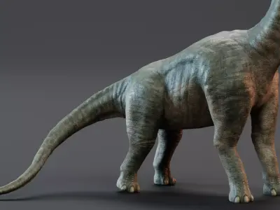 Brachiosaurus - Realistic Dinosaur Rigged 3D model