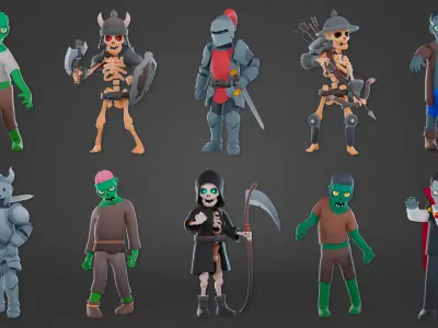 Dark Valley Low-poly 3D model