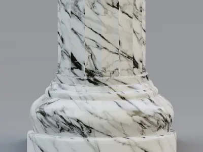 Composite column Low-poly 3D model