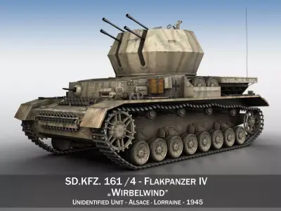 SD KFZ 161 4 - Flakpanzer IV - Wirbelwind 3D model