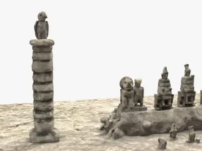 Nemrut mountain kommagene kings 3D model