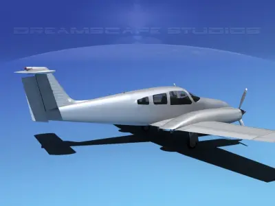 Piper PA-44-180 Seminole Bare Metal 3D model
