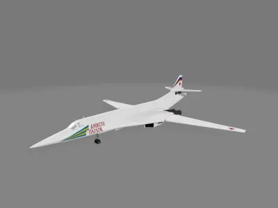 Tu-160 japanese fighter jet Free 3D model