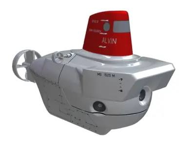 Alvin submarine Low-poly 3D model