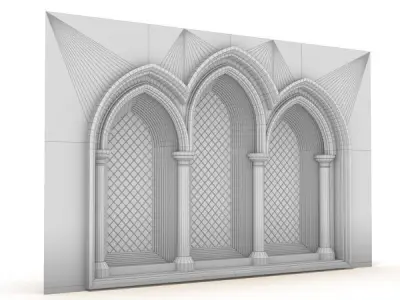 Gothic Window 010 3D model