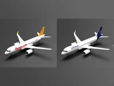 Airbus A320 11 Liveries Pack 3D Model Collection