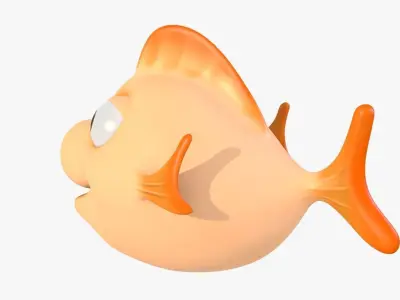 Cute Fish Low-poly 3D model