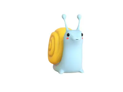 Cartoon Snail v010 - 3D Model Low Poly  Low-poly 3D model