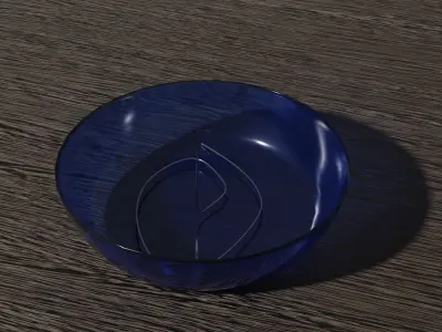 Japanese Mosquito Coil with Glass Holder 3D model