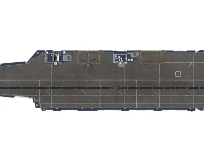 HMS Queen Elizabeth Aircraft carrier 3D model 3D model