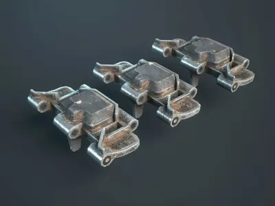 M113 APC Track Link T130 T130E1 3D-Models Set Low-poly 3D model