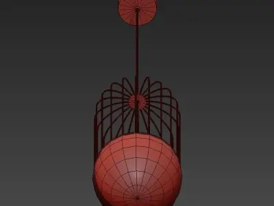 TELFORD three bird cage lamps with ball in middle 3D model
