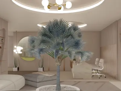 Modern Minimalist office Design 3D model