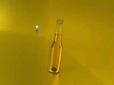 THE SHOOT beer bottle on wall 3D model