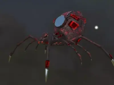 TNT Spido-Low poly Explosive Spider Low-poly 3D model