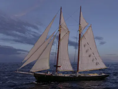 Fishing Schooner Lettie G Howard 1893 3D model