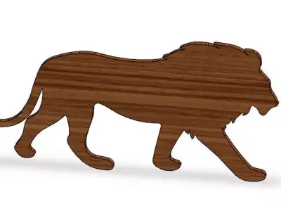 lion 2D 3D model