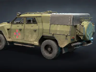 Novator Ukrainian Armored Vehicle Low-poly 3D model