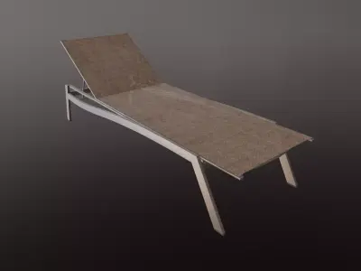 Modern Outdoor Sun Lounger 3D Model Low-poly 3D model