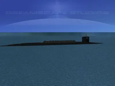 Ohio Class USS Wyoming SSBN-742 3D model