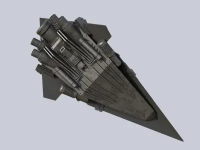 Alien ship Low-poly 3D model