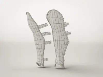 Roman Leg Armor Greave Low-poly 3D model