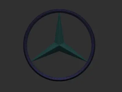 Mercedes Benz Car Logo Free 3D model