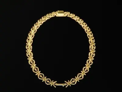 British Pound Chain Low-poly 3D model