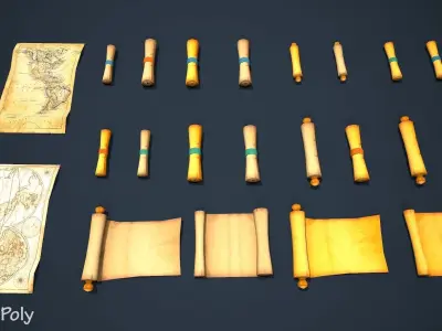 Fantasy Treasure Pack Low-poly 3D model