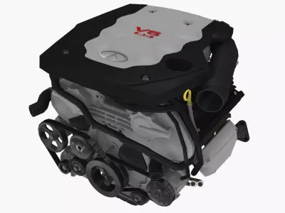 Infiniti G35 VQ35DE engine Low-poly 3D model