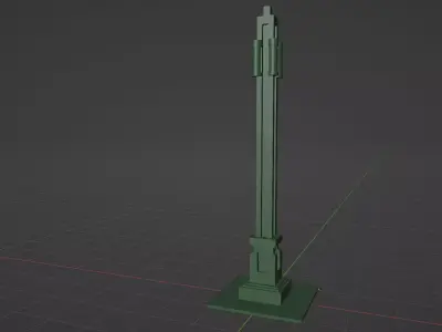 Obelisco Pequeno Historical Praca Civica Goiania Goias Brazil Free 3D model