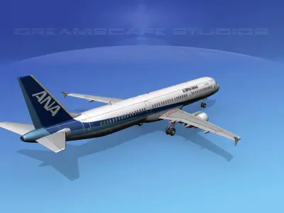 Airbus A321 Air Nippon Airways 3D model