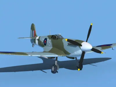 Supermarine Spitfire Mk IXb V06 3D model