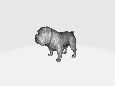 3d Rendering High Resolution Bulldog 3d Modern Trendy Model 3D model
