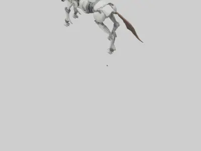 Robot version of a centaur model Low-poly 3D model