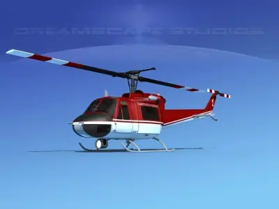 Bell 204 Carington Logging 3D model